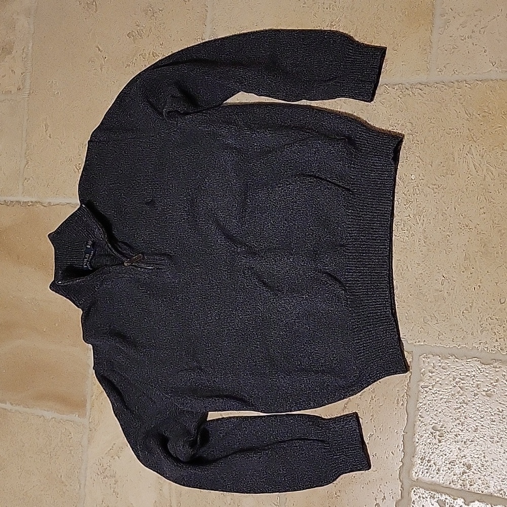 Men's Polo 1/4 Zip Cotton Sweater XL